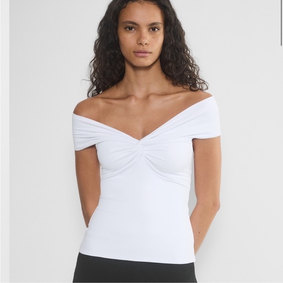 NWT ARITZIA Villa Pink Original Contour Twist Off-shoulder Top - Picture 2 of 7